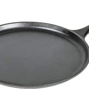 Cast Iron Round Griddle, Pre-Seasoned, 10.5-inch