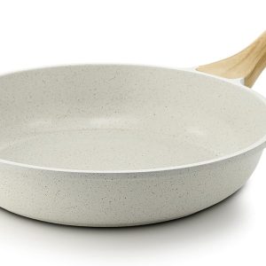 Nonstick Ceramic Frying Pan Skillet, 9.5 Inch Omelet Pan, Healthy Non Toxic , Induction Compatible Egg Pan with Heat Resistant Handle, PFAS-Free