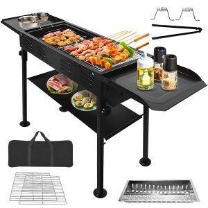 Portable Charcoal Grills for Outdoor BBQ, Foldable Kabob Barbecue Grill for Camping Hibachi BBQ Griddle Lamb Skewer in Garden Backyard Party Picnic Travel Outdoor Cooking