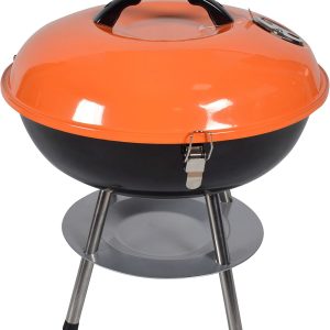 Premium Portable Charcoal Grill Original Kettle for Outdoor Grilling 14 Inch - Barbeque Grill and Smoker for Outdoor Picnic, Patio, Backyard & Camping